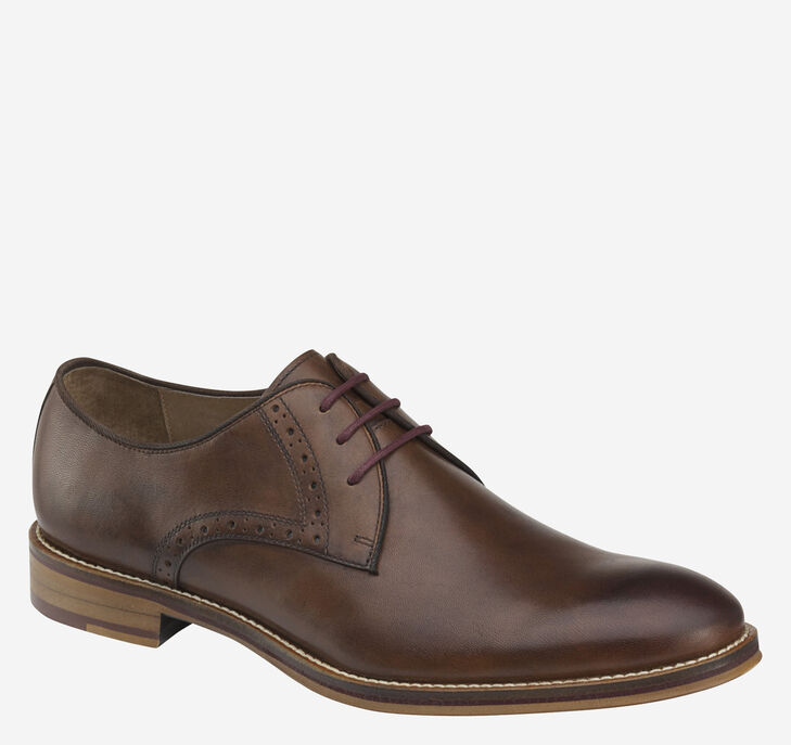 Johnston & Murphy Conard Plain Toe Snörskor Herr - MörkBruna Finskor [VX5683097]